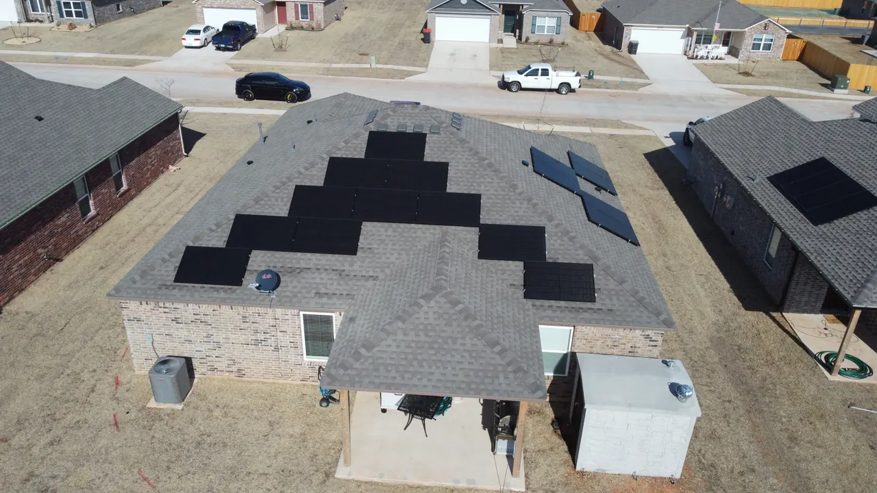 Affordable Solar residential rooftop solar project in Harrah, Oklahoma