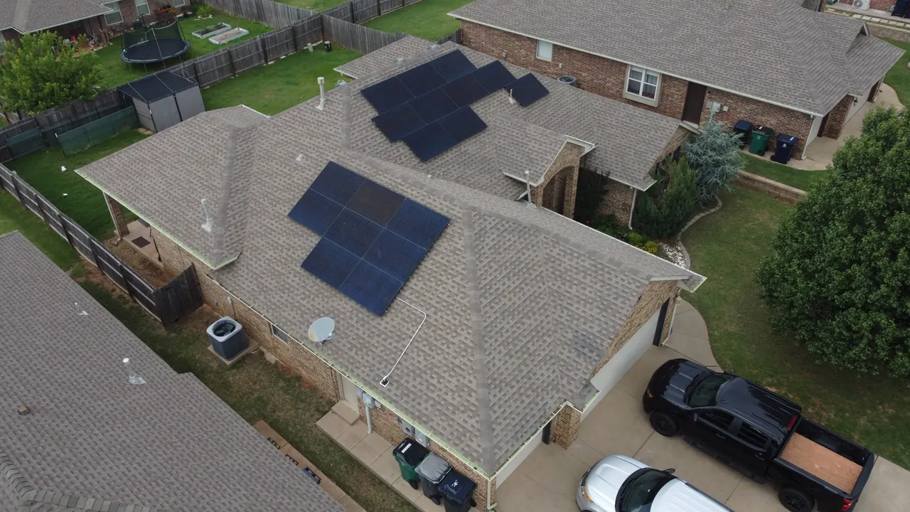Affordable Solar residential rooftop solar project in northwest Oklahoma City